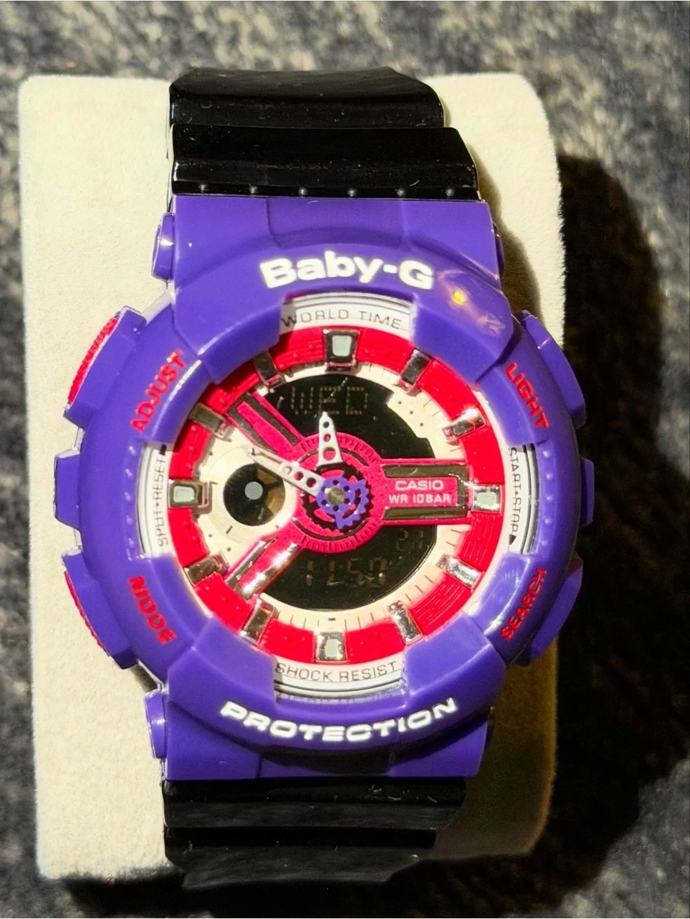 Casio Baby-G Purple and Pink Sport Watch with Black Strap